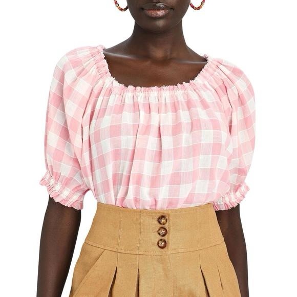 The Great. The Garland Top - pink & white gingham - size 0 - Picture 3 of 7